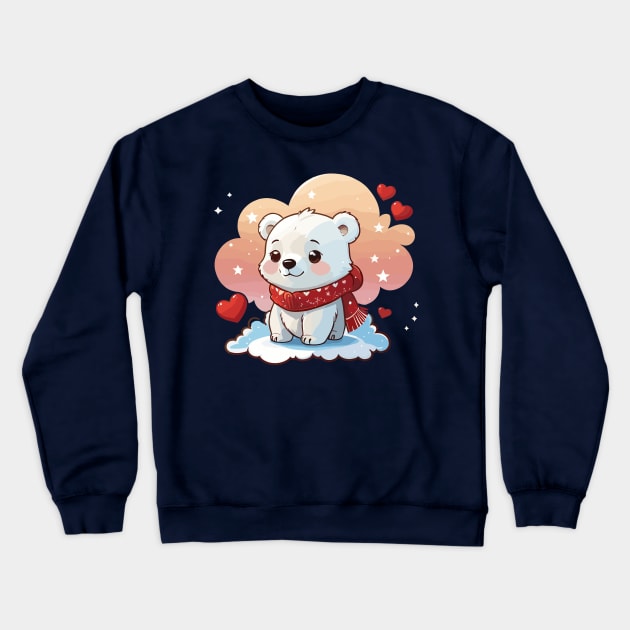 cute Polar bear Crewneck Sweatshirt by Flowers&Butterflies 